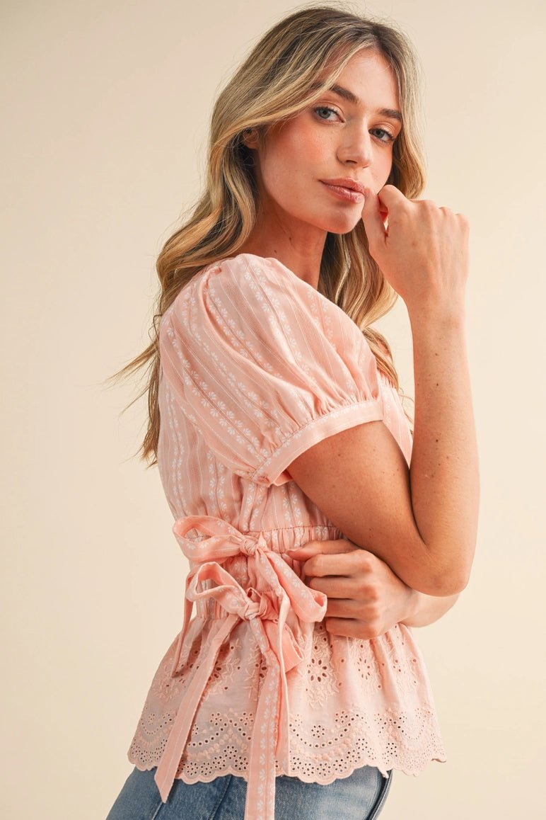 Peach Peplum Top, thumbnail 8