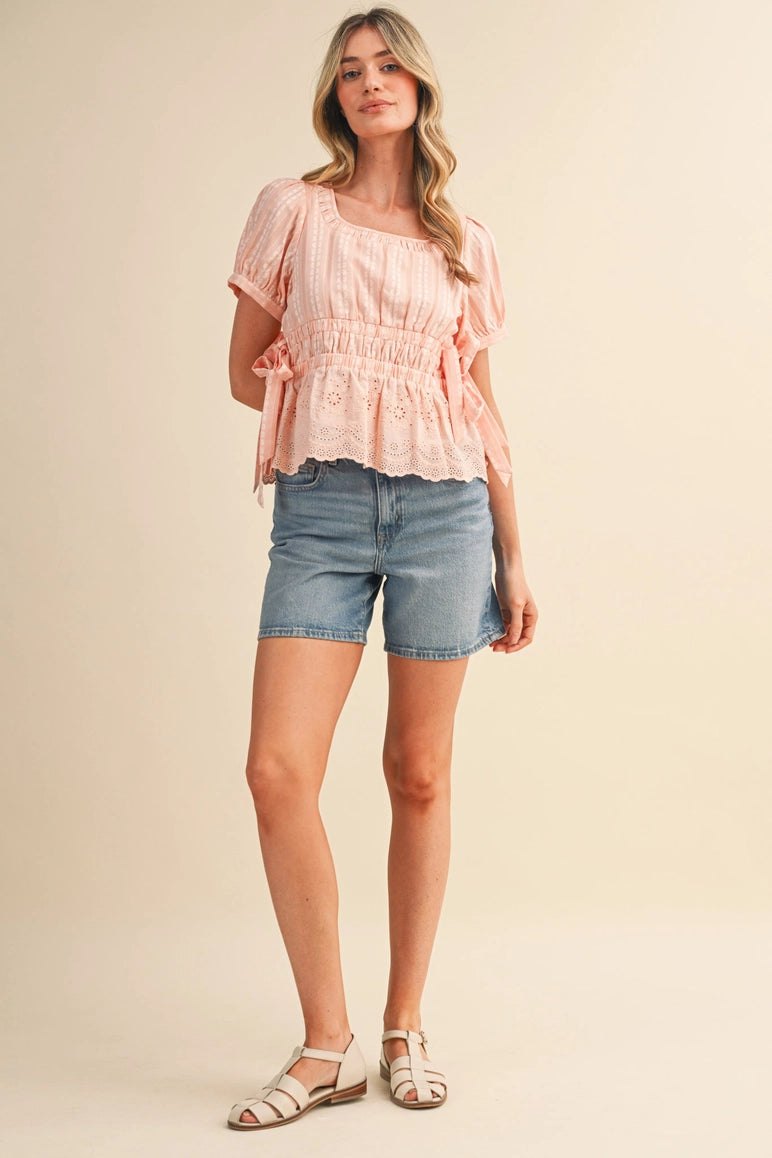 Peach Peplum Top, thumbnail 9
